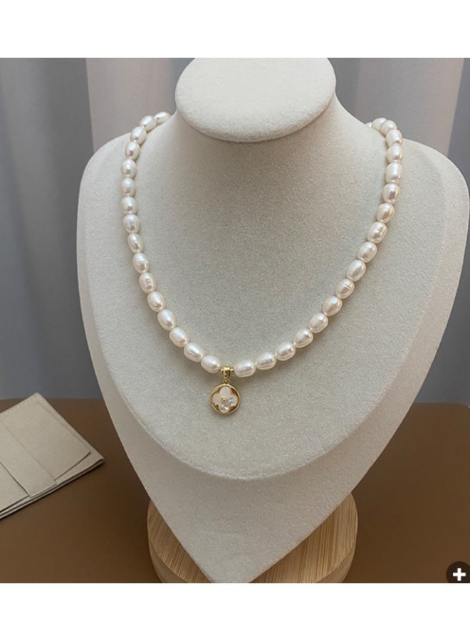 LATEEN Natural Pearl Necklace Fresh Water Peral Necklace With Luxry Gift Box Gift For Mother Wife  Girlfriend - Image 4
